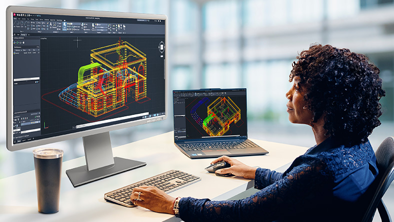 Bureau d'études avec plans et conception technique